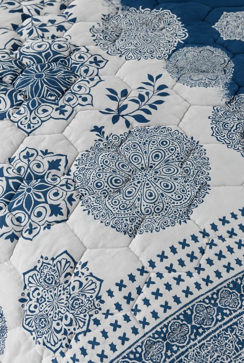 Sardinia Tek Kişilik Kapitone Dolgulu Pike 4 Mevsim Petek Dsn |Yastık Kılıfı Hediye| 160x230cm