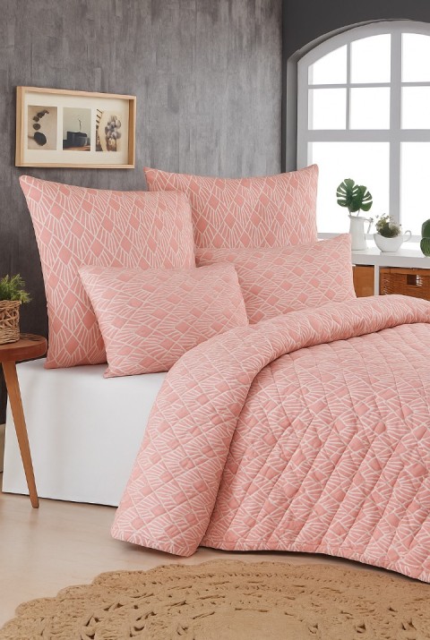 Capri Tek Kişilik Kapitone Dolgulu Pike 4 Mevsim Baklava Dsn |Yastık Kılıfı Hediye| 160x230cm