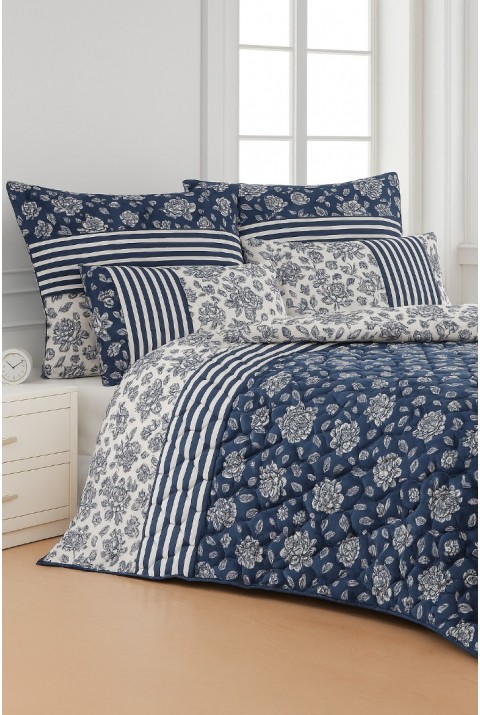 Cayprus Çift Kişilik Kapitone Dolgulu Pike 4 Mevsim Baklava Dsn |Yastık Kılıfı Dahil| 200x230cm