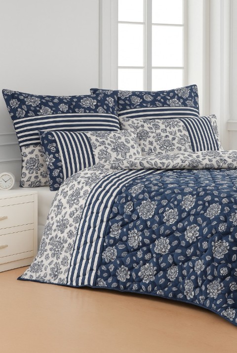 Cayprus Çift Kişilik Kapitone Dolgulu Pike 4 Mevsim Baklava Dsn |Yastık Kılıfı Dahil| 200x230cm