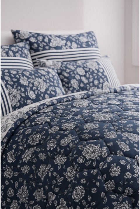 Cayprus Tek Kişilik Kapitone Dolgulu Pike 4 Mevsim Petek Dsn |Yastık Kılıfı Hediye| 160x230cm