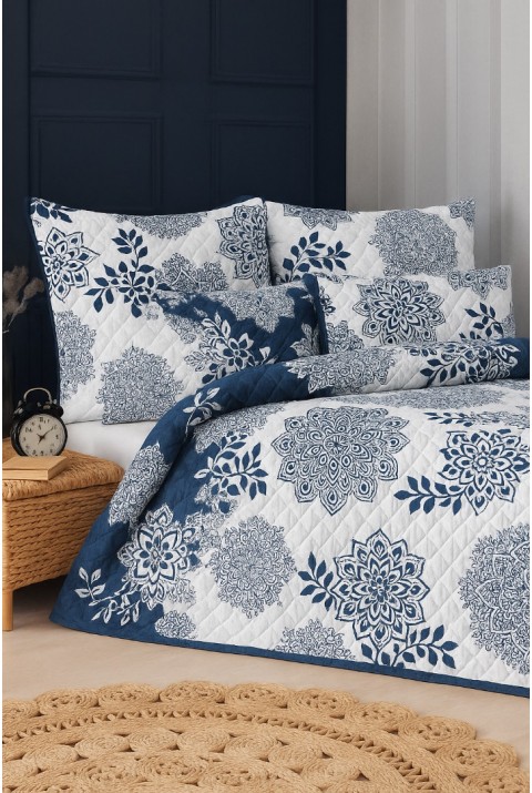 Sardinia Tek Kişilik Kapitone Dolgulu Pike 4 Mevsim Baklava Dsn |Yastık Kılıfı Hediye| 160x230cm