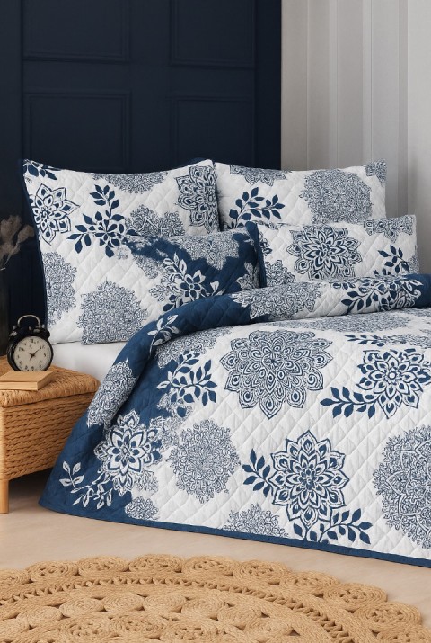 Sardinia Tek Kişilik Kapitone Dolgulu Pike 4 Mevsim Baklava Dsn |Yastık Kılıfı Hediye| 160x230cm