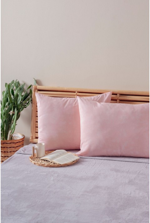 2'li Sade Pudra Yastık Kılıfı Pamuk Polyester Kolay Ütülenir 50x70  50 x 70  PUDRA
