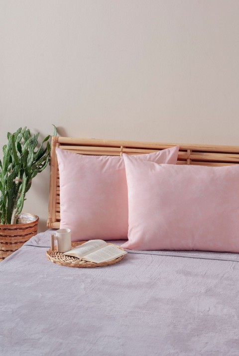 2'li Sade Pudra Yastık Kılıfı Pamuk Polyester Kolay Ütülenir 50x70  50 x 70  PUDRA