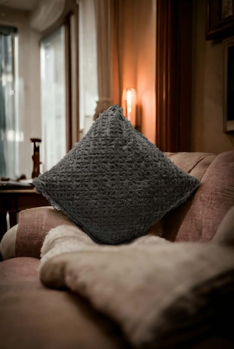 Bohem 4'Lü Dekoratif Yastık Kılıfı Kırlent Kılıfı 43X43 Cm Antrasit Otantik  43 x 43  Antrasit7