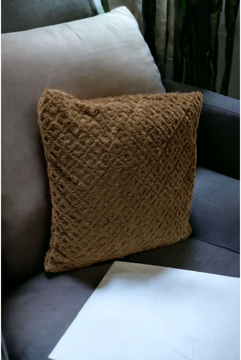 Bohem 4'Lü Dekoratif Yastık Kılıfı Kırlent Kılıfı 43X43 Cm Kahverengi Otantik Dsn  43 x 43  Kahverengi3