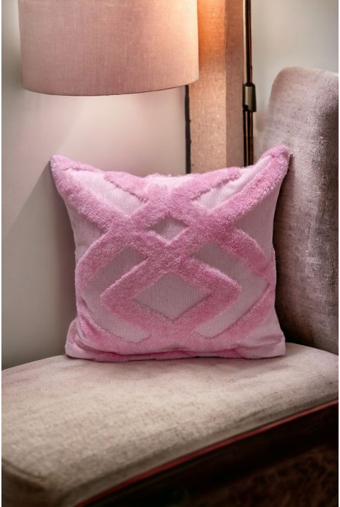 Bohem 4'Lü Dekoratif Yastık Kılıfı Kırlent Kılıfı 43X43 Cm Pembe  43 x 43  Pembe1