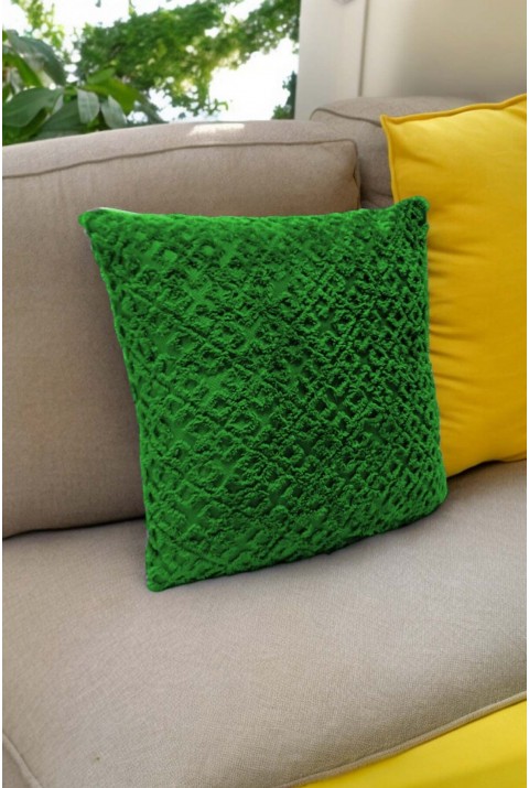 Bohem 4'Lü Dekoratif Yastık Kılıfı Kırlent Kılıfı 43X43 Cm Yeşil Otantik Desen  43 x 43  Yeşil4