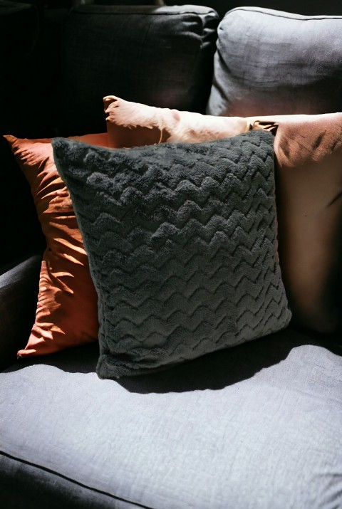 Bohem Dekoratif Yastık Kılıfı Kırlent Kılıfı 43x43 Cm Antrasit  43 x 43  Antrasit
