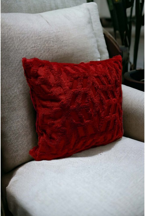 Bohem Dekoratif Yastık Kılıfı Kırlent Kılıfı 43x43 Cm Bordo Etnik Dsn  43 x 43  Bordo1