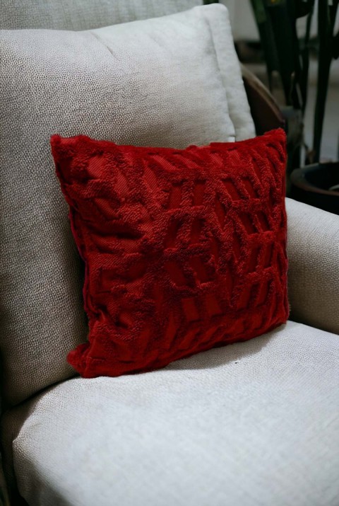 Bohem Dekoratif Yastık Kılıfı Kırlent Kılıfı 43x43 Cm Bordo Etnik Dsn  43 x 43  Bordo1