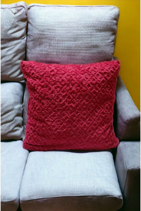 Bohem Dekoratif Yastık Kılıfı Kırlent Kılıfı 43x43 Cm Bordo Otantik Dsn  43 x 43  Bordo