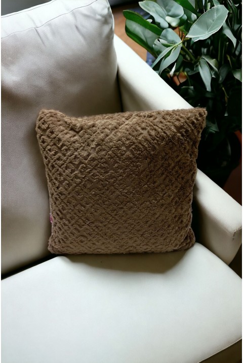 Bohem Dekoratif Yastık Kılıfı Kırlent Kılıfı 43x43 Cm Kahverengi Otantik Dsn  43 x 43  Kahverengi