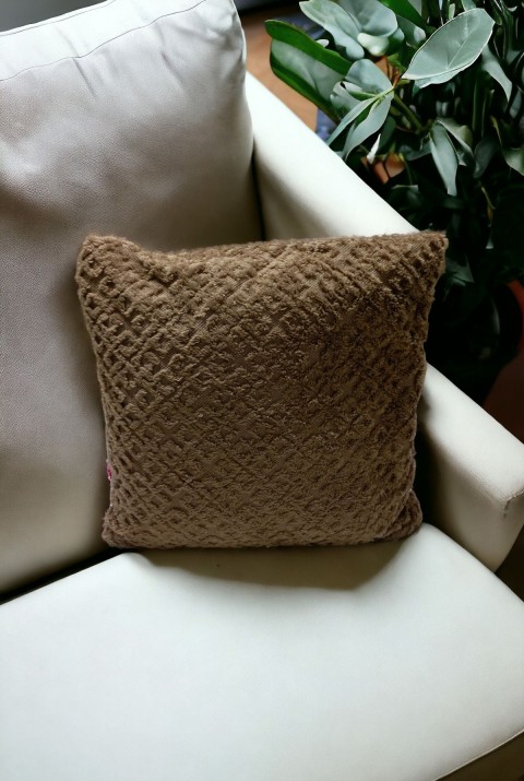 Bohem Dekoratif Yastık Kılıfı Kırlent Kılıfı 43x43 Cm Kahverengi Otantik Dsn  43 x 43  Kahverengi