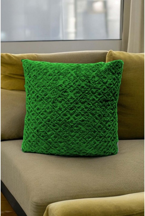 Bohem Dekoratif Yastık Kılıfı Kırlent Kılıfı 43X43 Cm Yeşil Otantik Desen  43 x 43  Yeşil1