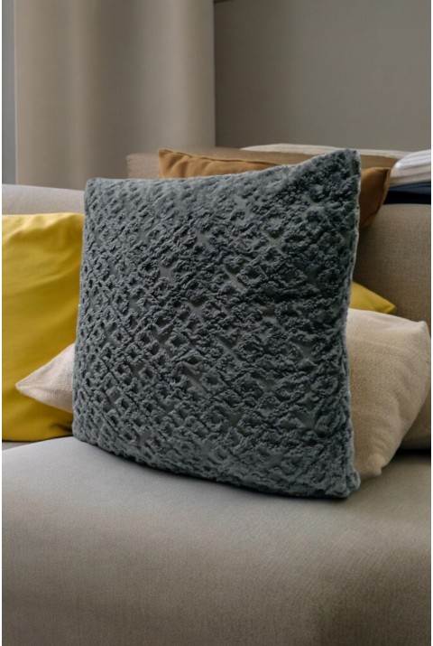 Bohem Dekoratif Yastık Kılıfı Kırlent Kılıfı 45x45 Cm Gri Otantik Desen  45 x 45  Gri1