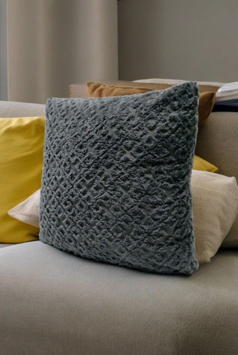 Bohem Dekoratif Yastık Kılıfı Kırlent Kılıfı 45x45 Cm Gri Otantik Desen  45 x 45  Gri1