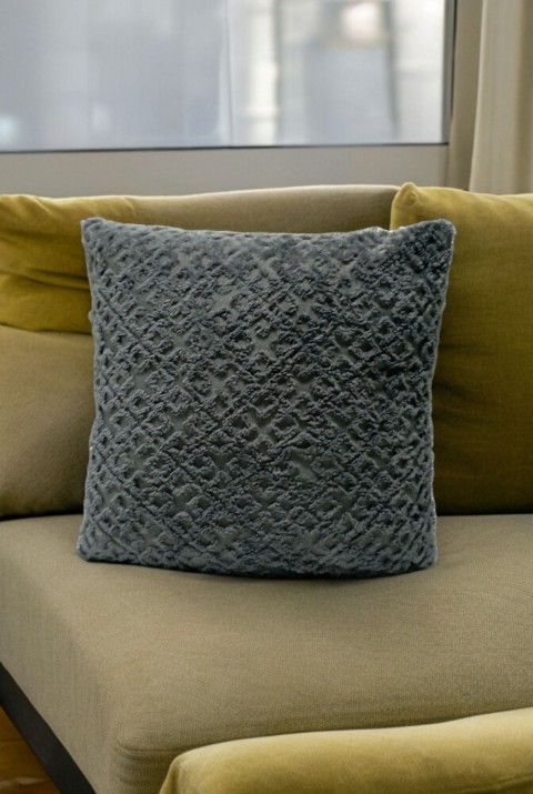 Bohem Dekoratif Yastık Kılıfı Kırlent Kılıfı 45x45 Cm Gri Otantik Desen  45 x 45  Gri1