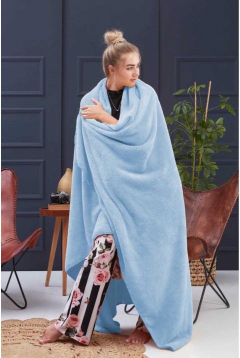Deluxe Wellsoft Battaniye Bebe Mavisi Çift Kişilik 200x220 Cm  200 x 220  Bebe Mavisi