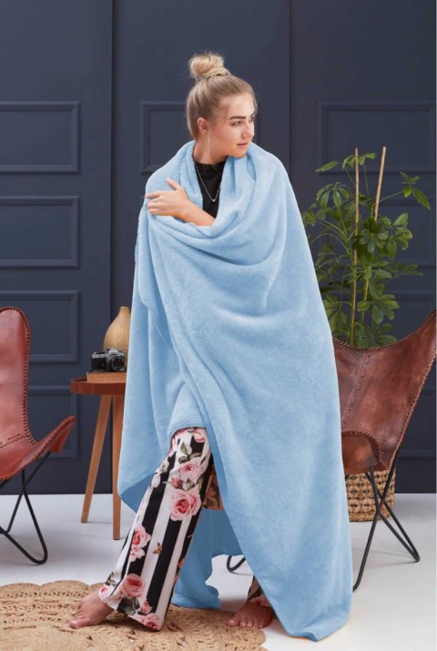 Deluxe Wellsoft Battaniye Bebe Mavisi Çift Kişilik 200x220 Cm  200 x 220  Bebe Mavisi