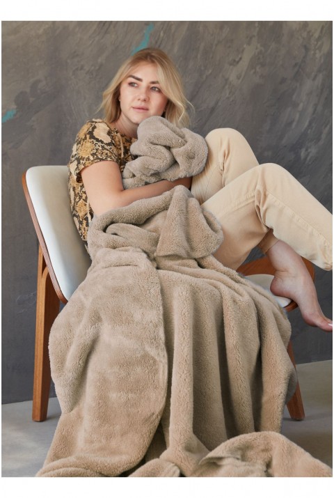 Deluxe Wellsoft Battaniye Bej Çift Kişilik 200x220 cm  200 x 220  Bej