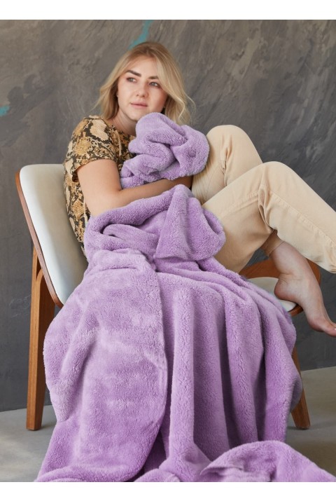 Deluxe Wellsoft Battaniye Lila Çift Kişilik 200x220 cm  200 x 220  Lila