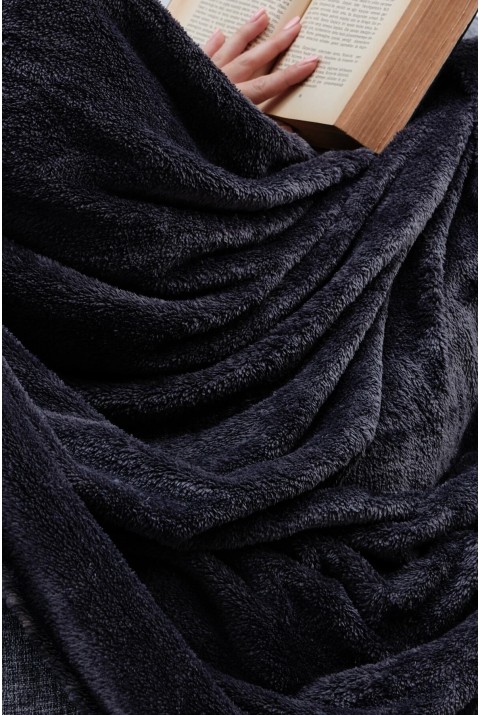 Deluxe Wellsoft Battaniye Siyah Çift Kişilik 200x220 cm  200 x 220  Siyah