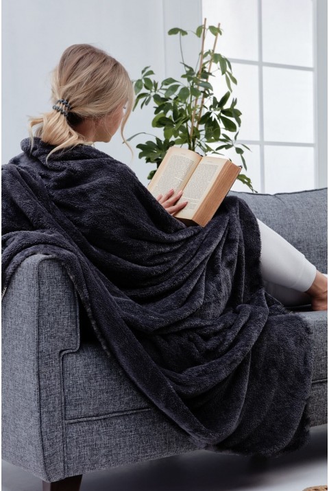 Deluxe Wellsoft Battaniye Siyah Çift Kişilik 200x220 cm  200 x 220  Siyah