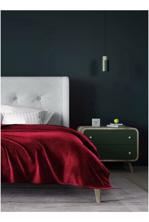 Deluxe Wellsoft Tv Battaniyesi Bordo Tek Kişilik Battaniye 150x200 Cm 150 x 200 150 x 200  Bordo
