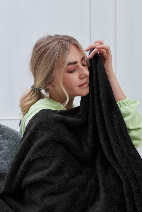 Deluxe Wellsoft Tv Battaniyesi Siyah Tek Kişilik Battaniye 150x200 Cm 150 x 200 150 x 200  Siyah