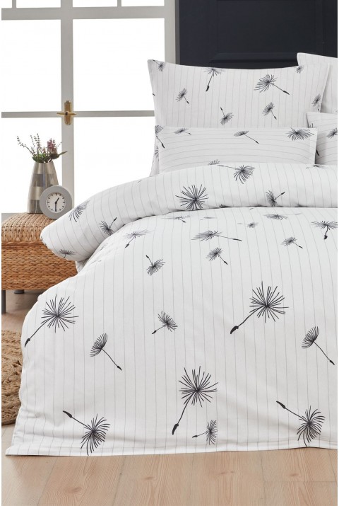 Ibiza Tek Kişilik Nevresim Takımı  160 x 220  Beyaz-Gri