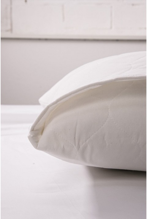 Kapitone Microfiber Kapaklı Sıvı Su Geçirmez Yastık Koruyucu Alezi 50x70 Cm  50 x 70  Beyaz