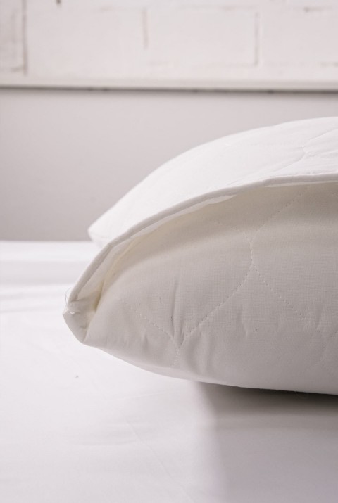 Kapitone Microfiber Kapaklı Sıvı Su Geçirmez Yastık Koruyucu Alezi 50x70 Cm  50 x 70  Beyaz