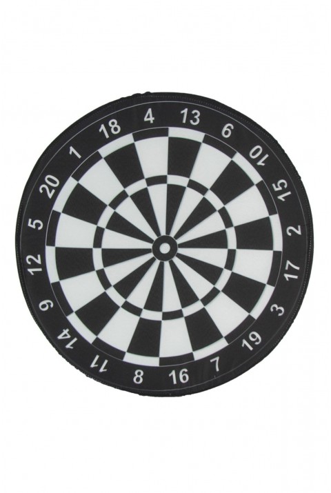 Klasik Baskılı Siyah Beyaz Dart Desenli Oturma Minderi  36 x 36  Siyah-Beyaz