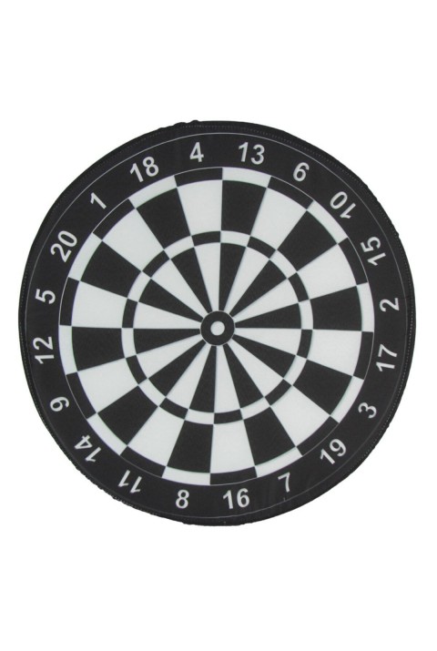 Klasik Baskılı Siyah Beyaz Dart Desenli Oturma Minderi  36 x 36  Siyah-Beyaz