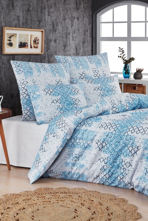 Mykonos Tek Kişilik Nevresim Takımı  160 x 220  Mavi