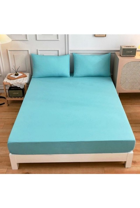Roza Çift Kişilik Lastikli Penye Çarşaf Mint Yeşili Çift Kişilik 180 x 200  Mint Yeşili