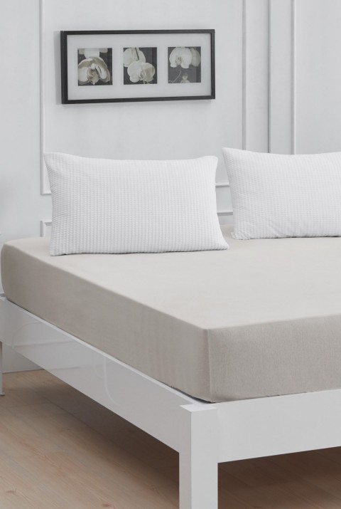 Roza Tek Kişilik Lastikli Penye Çarşaf Açık Gri 120 x 200 120 x 200  Açık Gri