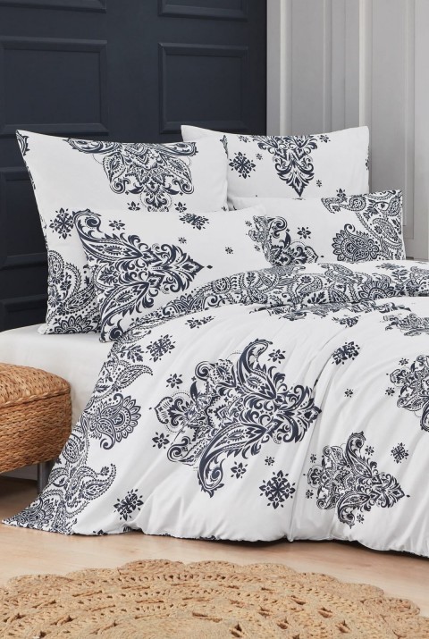 Santorini Tek Kişilik Nevresim Seti Çarşafsız  160 x 220  Lacivert-Beyaz