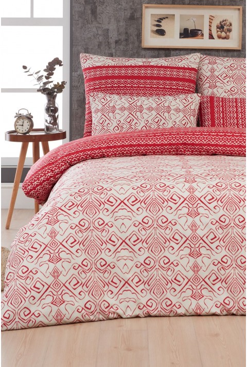 Sicily Tek Kişilik Nevresim Takımı  160 x 220  Kırmızı