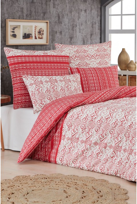 Sicily Tek Kişilik Nevresim Takımı  160 x 220  Kırmızı