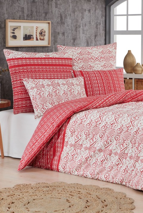 Sicily Tek Kişilik Nevresim Takımı  160 x 220  Kırmızı