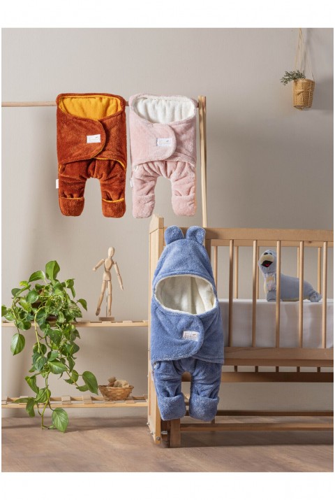 TARÇIN BABY WELLSOFT YENİ DOĞAN BEBEK DIŞ KUNDAK UYKU TULUMU MAVİ 0-3 AY  Erkek MAVİ