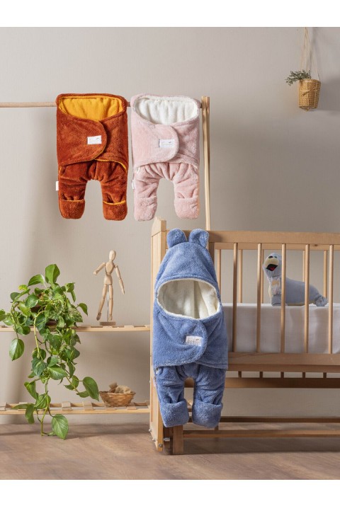 TARÇIN BABY WELLSOFT YENİ DOĞAN BEBEK DIŞ KUNDAK UYKU TULUMU MAVİ 0-3 AY  Erkek MAVİ