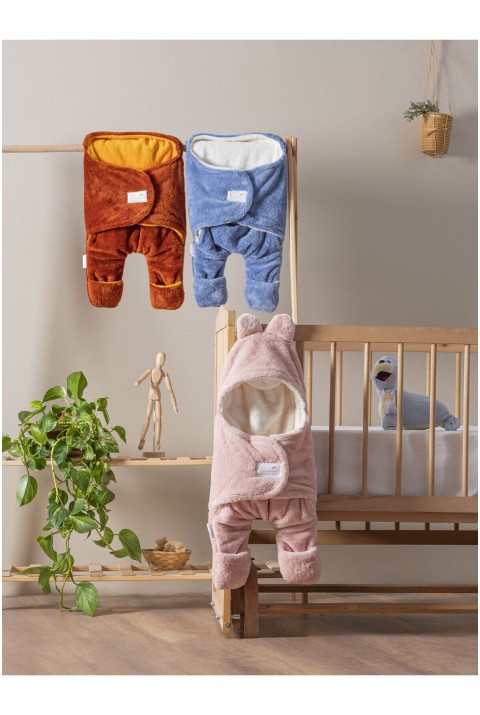 Tarçın Baby Wellsoft Yeni Doğan Bebek Dış Kundak Uyku Tulumu Pudra/pembe 0-3 AY  Erkek PUDRA