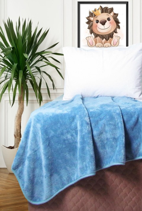 Tiny Wellsoft Bebek - Çocuk Battaniyesi Indigo Mavi 100x150 Cm Tek Ebat 100 x 100  İndigo Mavi