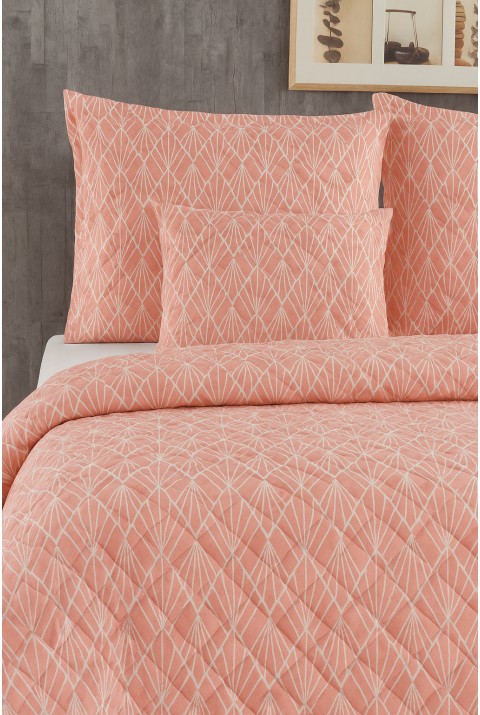 Capri Tek Kişilik Kapitone Dolgulu Pike 4 Mevsim Baklava Dsn |Yastık Kılıfı Hediye| 160x230cm