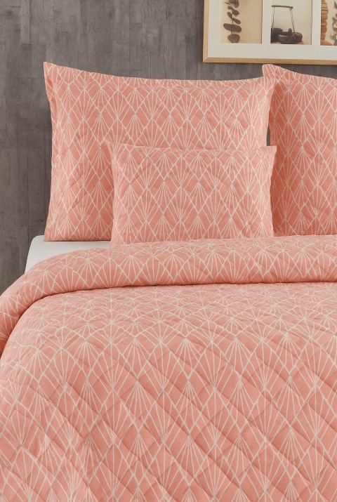Capri Tek Kişilik Kapitone Dolgulu Pike 4 Mevsim Baklava Dsn |Yastık Kılıfı Hediye| 160x230cm
